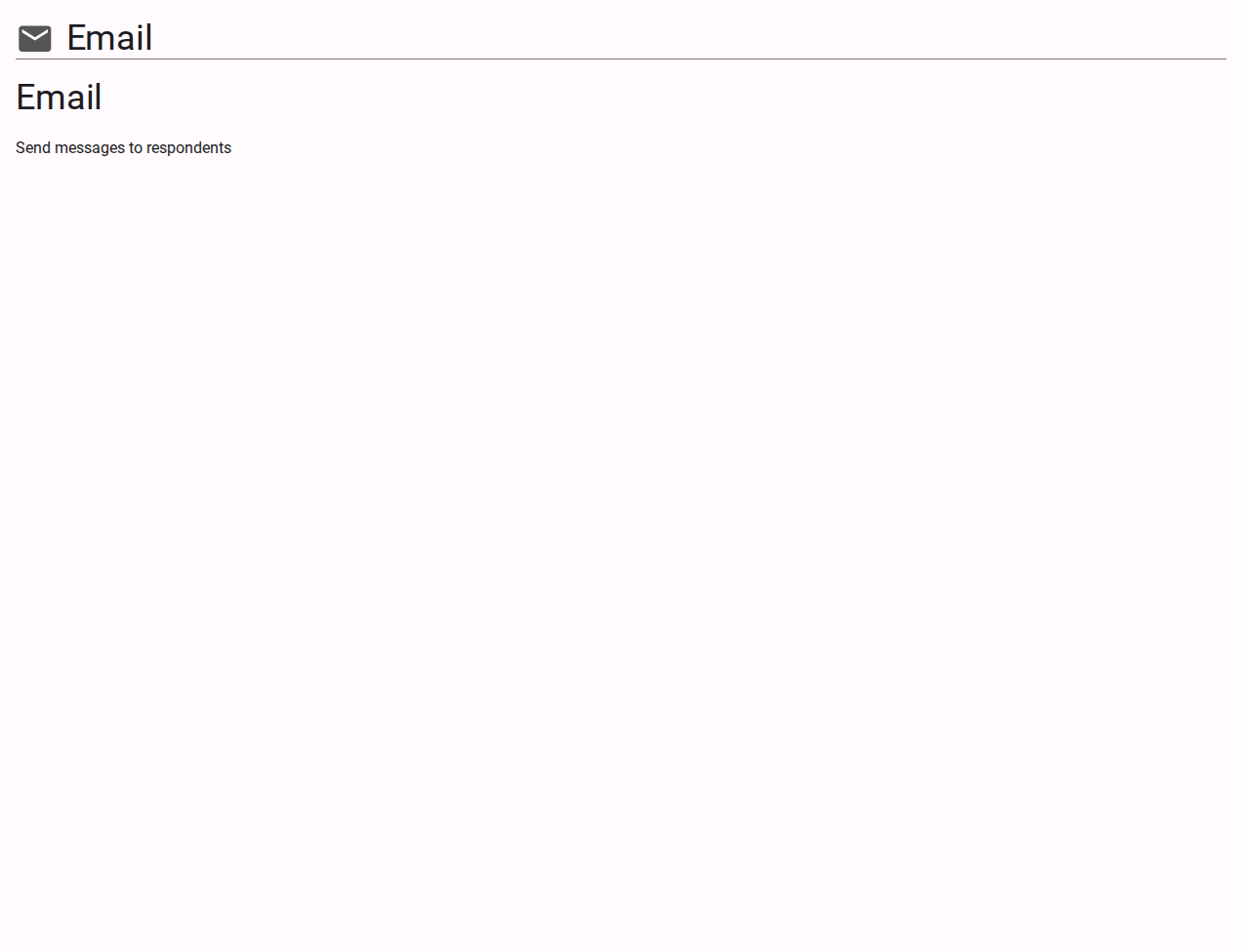 Email settings content