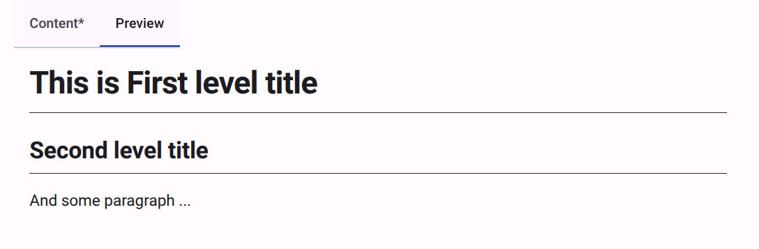 Previewing formatted content