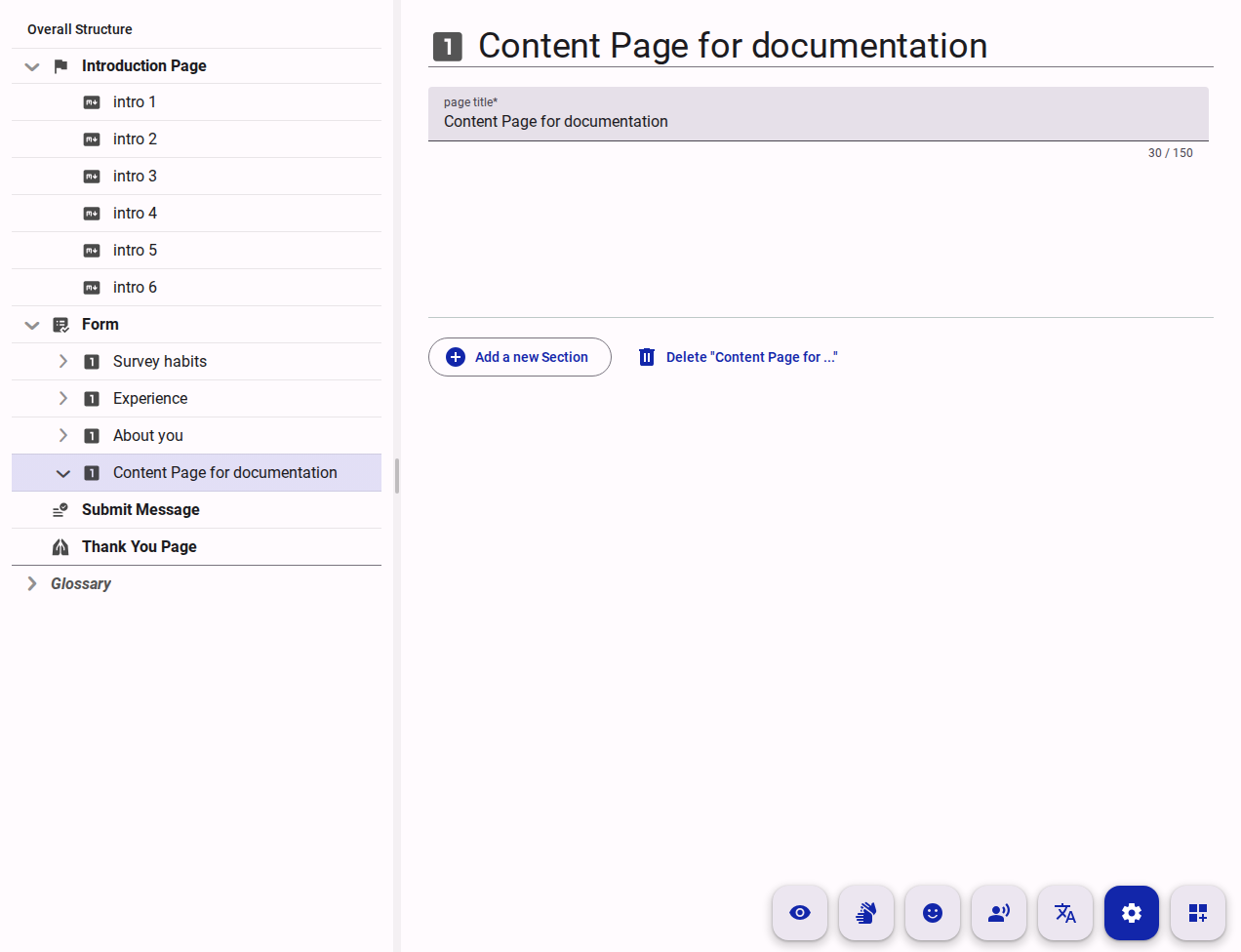 Screenshot of the Compose view showing the Tree View on the left and the Property/Content View on the right