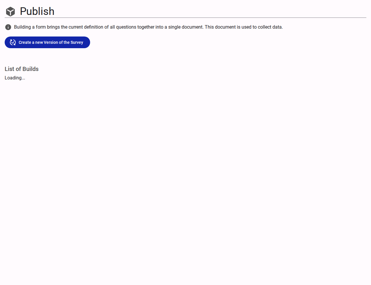 Publish settings content