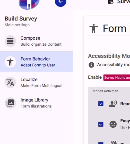 Navigate to Form Behavior