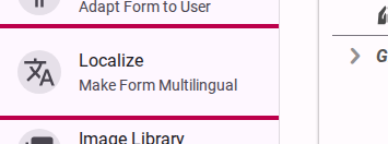 Navigate to localization settings