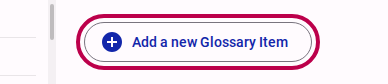 Adding a new Glossary item