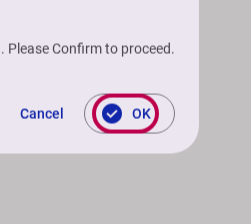 Click confirm action button