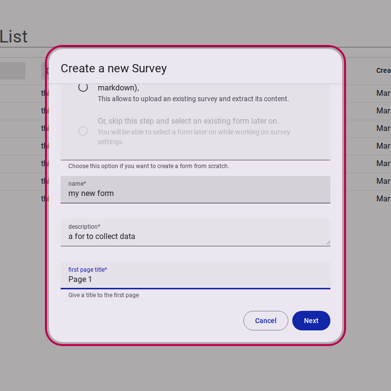 Fill in form details