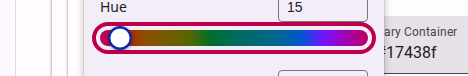 Adjust hue slider