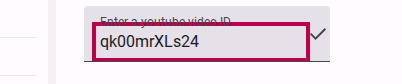 Setting the YouTube Video ID