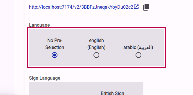 Select language