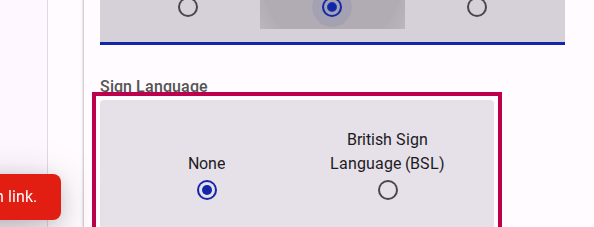 Select sign language