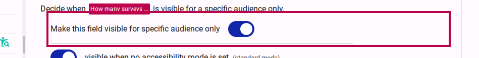 Setting Sign Language specific visibility