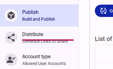 Click Distribute