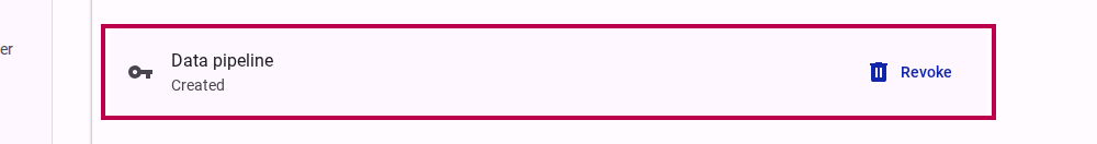 Newly listed API key
