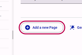 Click Add a new Page